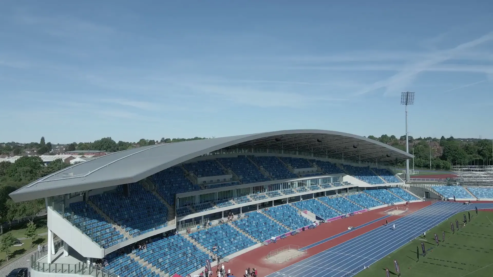 Estádio Alexander, em Birmingham, visto do ar